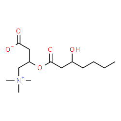 ChemSpider 2D Image | 3-[(3-Hydroxyheptanoyl)oxy]-4-(trimethylammonio)butanoate | C14H27NO5