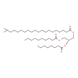 ChemSpider 2D Image | 3-(Decanoyloxy)-2-(octanoyloxy)propyl 19-methylicosanoate | C42H80O6