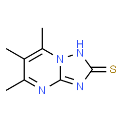 ChemSpider 2D Image | [1,2,4]triazolo[1,5-a]pyrimidine-2-thiol, 5,6,7-trimethyl- | C8H10N4S