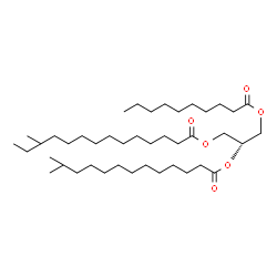 ChemSpider 2D Image | 3-(Decanoyloxy)-2-[(12-methyltridecanoyl)oxy]propyl 12-methyltetradecanoate | C42H80O6