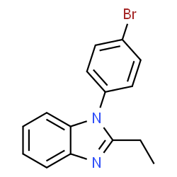 ChemSpider 2D Image | 1-(4-Bromophenyl)-2-ethyl-1H-benzimidazole | C15H13BrN2