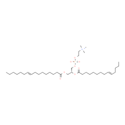 ChemSpider 2D Image | (2R)-3-[(9E)-9-Hexadecenoyloxy]-2-[(9E)-9-tetradecenoyloxy]propyl 2-(trimethylammonio)ethyl phosphate | C38H72NO8P