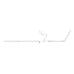 ChemSpider 2D Image | 3-[(13E)-13-Docosenoyloxy]-2-[(1E,9E)-1,9-octadecadien-1-yloxy]propyl 2-(trimethylammonio)ethyl phosphate | C48H92NO7P