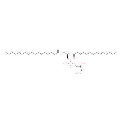 ChemSpider 2D Image | (2R)-3-({[(2S)-2,3-Dihydroxypropoxy](hydroxy)phosphoryl}oxy)-2-(tetradecanoyloxy)propyl heptadecanoate | C37H73O10P
