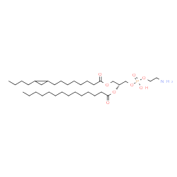 ChemSpider 2D Image | (11R)-17-Amino-1-(2-butylcyclopropyl)-14-hydroxy-14-oxido-8-oxo-9,13,15-trioxa-14lambda~5~-phosphaheptadecan-11-yl myristate | C34H66NO8P