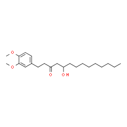 ChemSpider 2D Image | 1-(3,4-Dimethoxyphenyl)-5-hydroxy-3-tetradecanone | C22H36O4
