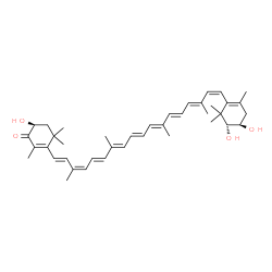 ChemSpider 2D Image | (2'R,3S,3'R,7'cis,9cis)-2',3,3'-Trihydroxy-beta,beta-caroten-4-one | C40H54O4