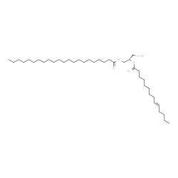 ChemSpider 2D Image | (2S)-3-Hydroxy-2-[(9E)-9-tetradecenoyloxy]propyl docosanoate | C39H74O5