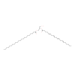 ChemSpider 2D Image | (2S)-3-Hydroxy-2-[(5E,8E,11E,14E)-5,8,11,14-icosatetraenoyloxy]propyl docosanoate | C45H80O5