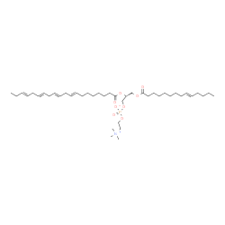 ChemSpider 2D Image | (2R)-2-[(8E,11E,14E,17E)-8,11,14,17-Icosatetraenoyloxy]-3-[(9E)-9-tetradecenoyloxy]propyl 2-(trimethylammonio)ethyl phosphate | C42H74NO8P