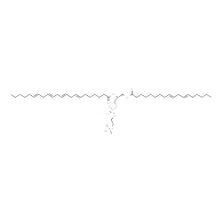 ChemSpider 2D Image | (2R)-2-[(7E,10E,13E,16E)-7,10,13,16-Docosatetraenoyloxy]-3-[(9E,12E)-9,12-octadecadienoyloxy]propyl 2-(trimethylammonio)ethyl phosphate | C48H84NO8P