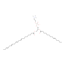 ChemSpider 2D Image | (2R)-3-[(8E,11E,14E,17E)-8,11,14,17-Icosatetraenoyloxy]-2-[(9E)-9-tetradecenoyloxy]propyl 2-(trimethylammonio)ethyl phosphate | C42H74NO8P