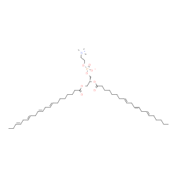 ChemSpider 2D Image | (2R)-3-[(8E,11E,14E,17E)-8,11,14,17-Icosatetraenoyloxy]-2-[(8E,11E,14E)-8,11,14-icosatrienoyloxy]propyl 2-(trimethylammonio)ethyl phosphate | C48H82NO8P