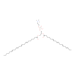 ChemSpider 2D Image | (2R)-3-[(7E,10E,13E,16E)-7,10,13,16-Docosatetraenoyloxy]-2-[(6E,9E,12E,15E)-6,9,12,15-octadecatetraenoyloxy]propyl 2-(trimethylammonio)ethyl phosphate | C48H80NO8P