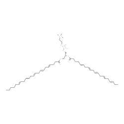 ChemSpider 2D Image | (2R)-3-[(4E,7E,10E,13E,16E)-4,7,10,13,16-Docosapentaenoyloxy]-2-[(5E,8E,11E,14E,17E)-5,8,11,14,17-icosapentaenoyloxy]propyl 2-(trimethylammonio)ethyl phosphate | C50H80NO8P