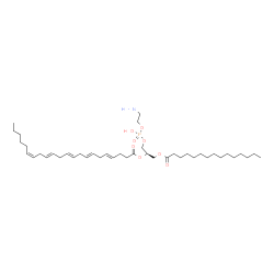 ChemSpider 2D Image | (18R)-24-Amino-21-hydroxy-21-oxido-15-oxo-16,20,22-trioxa-21lambda~5~-phosphatetracosan-18-yl (4E,7E,10E,13E,16Z)-4,7,10,13,16-docosapentaenoate | C42H74NO8P
