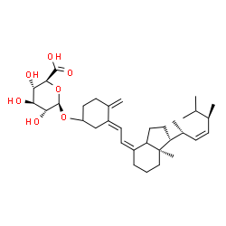 ChemSpider 2D Image | (5E,7Z,14xi,22Z)-9,10-Secoergosta-5,7,10,22-tetraen-3-yl beta-D-glucopyranosiduronic acid | C34H52O7