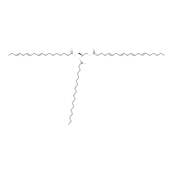 ChemSpider 2D Image | (2S)-3-[(9E,12E,15E)-9,12,15-Octadecatrienoyloxy]-2-(stearoyloxy)propyl (5E,8E,11E,14E)-5,8,11,14-icosatetraenoate | C59H100O6