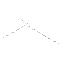 ChemSpider 2D Image | 3-[(1E)-1-Hexadecen-1-yloxy]-2-(tetracosanoyloxy)propyl 2-(trimethylammonio)ethyl phosphate | C48H96NO7P