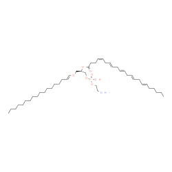 ChemSpider 2D Image | (17E,21R)-27-Amino-24-hydroxy-24-oxido-19,23,25-trioxa-24lambda~5~-phosphaheptacos-17-en-21-yl (4Z,7E,10E,13E,16E)-4,7,10,13,16-docosapentaenoate | C45H80NO7P