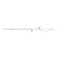 ChemSpider 2D Image | (2R)-3-{[(2-Aminoethoxy)(hydroxy)phosphoryl]oxy}-2-hydroxypropyl (9E)-9-tetradecenoate | C19H38NO7P