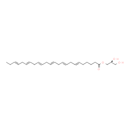 ChemSpider 2D Image | (2S)-2,3-Dihydroxypropyl (6E,9E,12E,15E,18E,21E)-6,9,12,15,18,21-tetracosahexaenoate | C27H42O4
