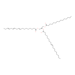 ChemSpider 2D Image | 2-[(9E)-9-Octadecenoyloxy]-3-(pentadecanoyloxy)propyl (9E,12E,15E)-9,12,15-octadecatrienoate | C54H96O6