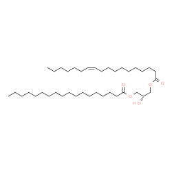 ChemSpider 2D Image | 2-Hydroxy-3-(stearoyloxy)propyl (11Z)-11-octadecenoate | C39H74O5