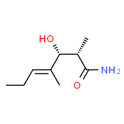 ChemSpider 2D Image | (2S,3R,4E)-3-Hydroxy-2,4-dimethyl-4-heptenamide | C9H17NO2