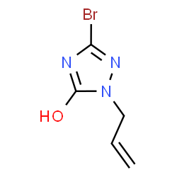 ChemSpider 2D Image | 1-Allyl-3-bromo-1H-1,2,4-triazol-5-ol | C5H6BrN3O