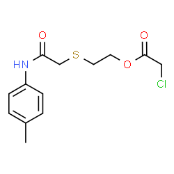 ChemSpider 2D Image | 2-({2-[(4-Methylphenyl)amino]-2-oxoethyl}sulfanyl)ethyl chloroacetate | C13H16ClNO3S