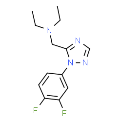 ChemSpider 2D Image | N-{[1-(3,4-Difluorophenyl)-1H-1,2,4-triazol-5-yl]methyl}-N-ethylethanamine | C13H16F2N4