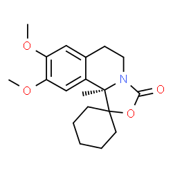 ChemSpider 2D Image | (10b'R)-8',9'-Dimethoxy-10b'-methyl-6',10b'-dihydro-5'H-spiro[cyclohexane-1,1'-[1,3]oxazolo[4,3-a]isoquinolin]-3'-one | C19H25NO4