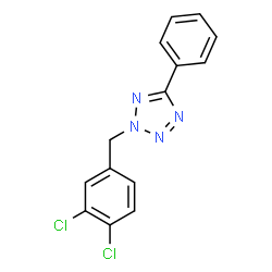 ChemSpider 2D Image | 2-(3,4-Dichlorobenzyl)-5-phenyl-2H-tetrazole | C14H10Cl2N4