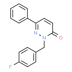 ChemSpider 2D Image | 2-(4-Fluorobenzyl)-6-phenyl-3(2H)-pyridazinone | C17H13FN2O