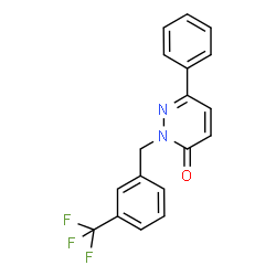 ChemSpider 2D Image | 6-Phenyl-2-[3-(trifluoromethyl)benzyl]-3(2H)-pyridazinone | C18H13F3N2O