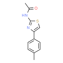 ChemSpider 2D Image | N-[4-(4-Methylphenyl)-1,3-thiazol-2-yl]acetamide | C12H12N2OS