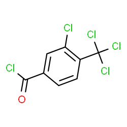 ChemSpider 2D Image | 3-Chloro-4-(trichloromethyl)benzoyl chloride | C8H3Cl5O