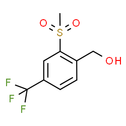 ChemSpider 2D Image | [2-(Methylsulfonyl)-4-(trifluoromethyl)phenyl]methanol | C9H9F3O3S