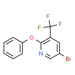 ChemSpider 2D Image | 5-Bromo-2-phenoxy-3-(trifluoromethyl)pyridine | C12H7BrF3NO