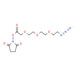 ChemSpider 2D Image | 1-(2-{2-[2-(2-Azidoethoxy)ethoxy]ethoxy}acetoxy)-2,5-pyrrolidinedione | C12H18N4O7