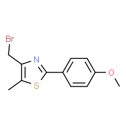 ChemSpider 2D Image | 4-(Bromomethyl)-2-(4-methoxyphenyl)-5-methyl-1,3-thiazole | C12H12BrNOS