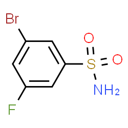 ChemSpider 2D Image | 3-Bromo-5-fluorobenzenesulfonamide | C6H5BrFNO2S