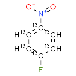ChemSpider 2D Image | 1-Fluoro-4-nitro(~13~C_6_)benzene | 13C6H4FNO2