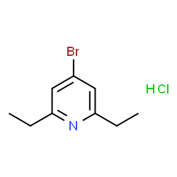ChemSpider 2D Image | 4-bromo-2,6-diethylpyridine hydrochloride | C9H13BrClN
