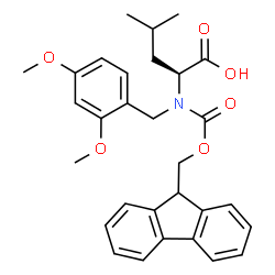 ChemSpider 2D Image | N-(2,4-Dimethoxybenzyl)-N-[(9H-fluoren-9-ylmethoxy)carbonyl]-L-leucine | C30H33NO6