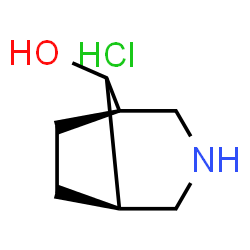 ChemSpider 2D Image | (1R,5R)-3-Azabicyclo[3.2.1]octan-8-ol hydrochloride (1:1) | C7H14ClNO