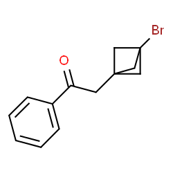 ChemSpider 2D Image | 2-(3-Bromobicyclo[1.1.1]pent-1-yl)-1-phenylethanone | C13H13BrO