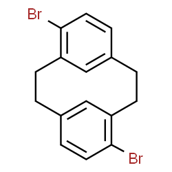 ChemSpider 2D Image | 5,12-Dibromotricyclo[9.3.1.1~4,8~]hexadeca-1(15),4(16),5,7,11,13-hexaene | C16H14Br2