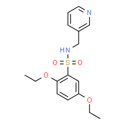 ChemSpider 2D Image | 2,5-Diethoxy-N-(3-pyridinylmethyl)benzenesulfonamide | C16H20N2O4S